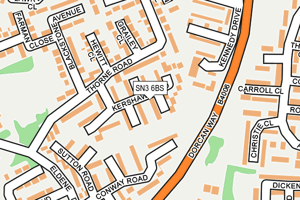 SN3 6BS map - OS OpenMap – Local (Ordnance Survey)