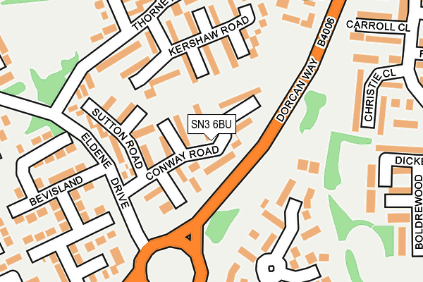 SN3 6BU map - OS OpenMap – Local (Ordnance Survey)