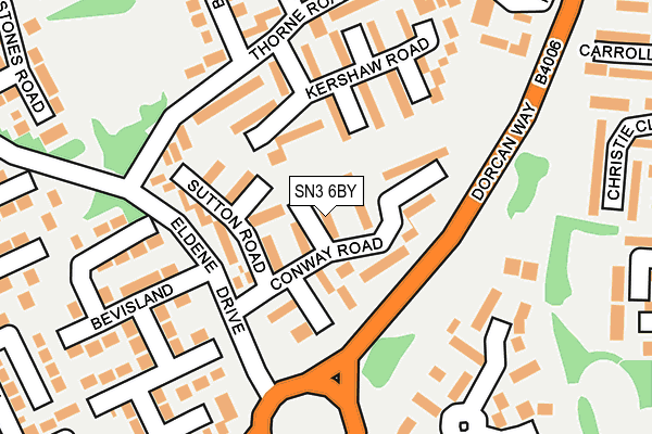 SN3 6BY map - OS OpenMap – Local (Ordnance Survey)