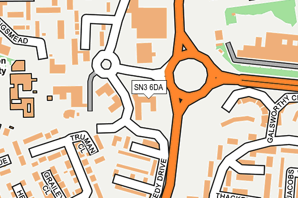 SN3 6DA map - OS OpenMap – Local (Ordnance Survey)