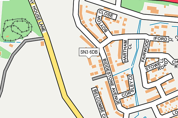 SN3 6DB map - OS OpenMap – Local (Ordnance Survey)
