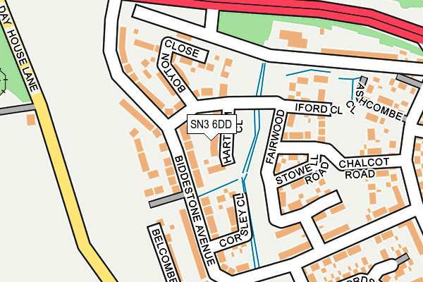 SN3 6DD map - OS OpenMap – Local (Ordnance Survey)
