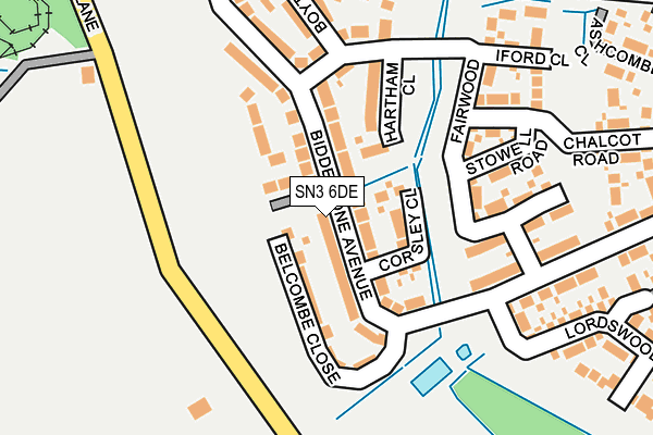 SN3 6DE map - OS OpenMap – Local (Ordnance Survey)
