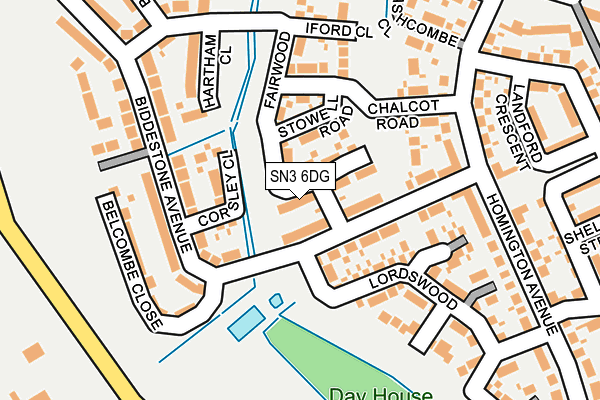 SN3 6DG map - OS OpenMap – Local (Ordnance Survey)