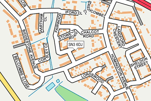 SN3 6DJ map - OS OpenMap – Local (Ordnance Survey)