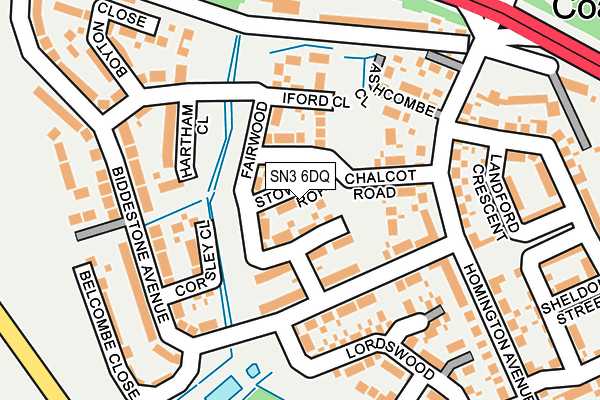 SN3 6DQ map - OS OpenMap – Local (Ordnance Survey)