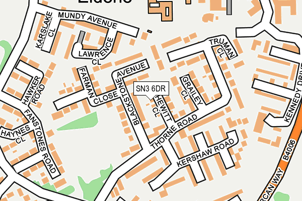 SN3 6DR map - OS OpenMap – Local (Ordnance Survey)