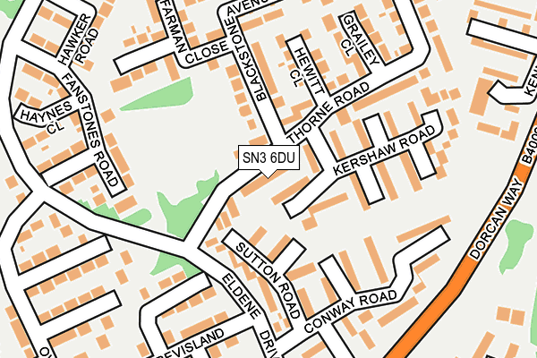 SN3 6DU map - OS OpenMap – Local (Ordnance Survey)