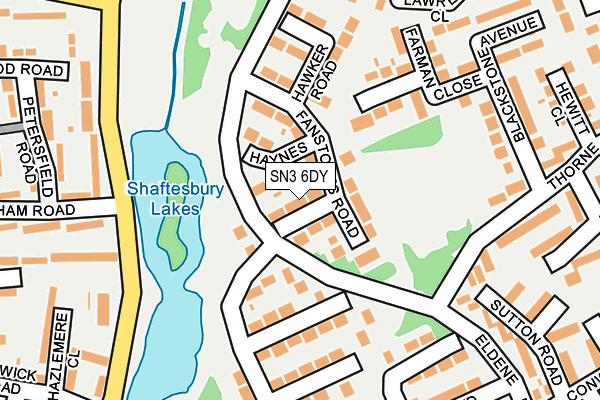 SN3 6DY map - OS OpenMap – Local (Ordnance Survey)
