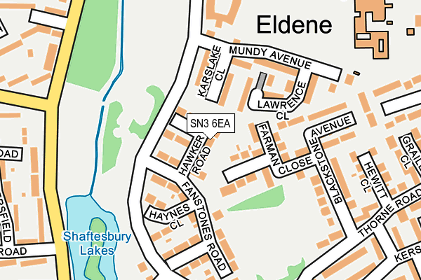 SN3 6EA map - OS OpenMap – Local (Ordnance Survey)