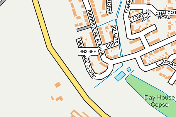 SN3 6EE map - OS OpenMap – Local (Ordnance Survey)