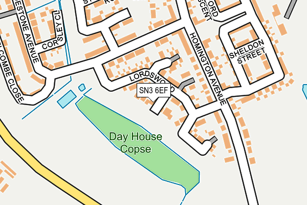 SN3 6EF map - OS OpenMap – Local (Ordnance Survey)