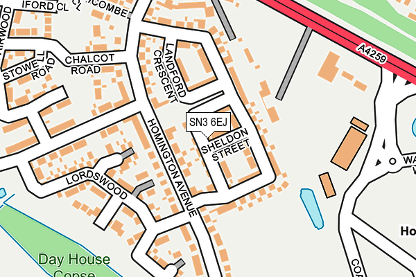 SN3 6EJ map - OS OpenMap – Local (Ordnance Survey)