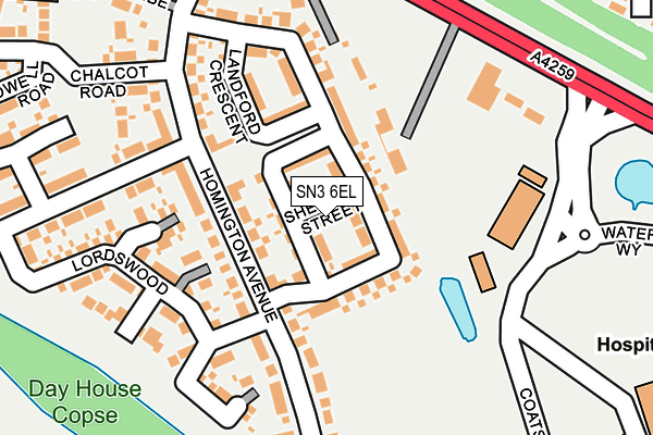 SN3 6EL map - OS OpenMap – Local (Ordnance Survey)