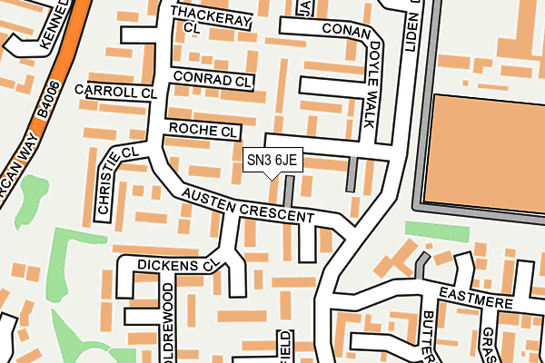 SN3 6JE map - OS OpenMap – Local (Ordnance Survey)