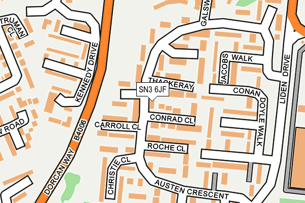 SN3 6JF map - OS OpenMap – Local (Ordnance Survey)