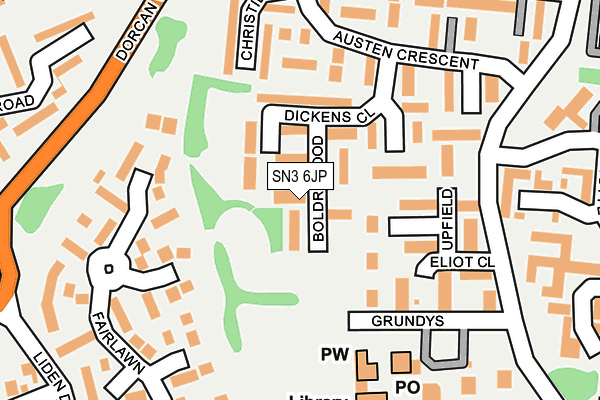SN3 6JP map - OS OpenMap – Local (Ordnance Survey)