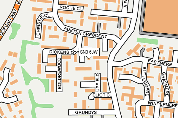 SN3 6JW map - OS OpenMap – Local (Ordnance Survey)