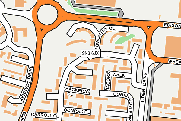SN3 6JX map - OS OpenMap – Local (Ordnance Survey)