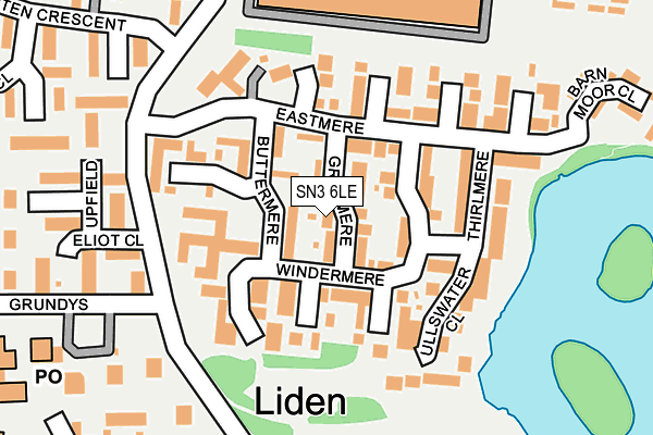 SN3 6LE map - OS OpenMap – Local (Ordnance Survey)