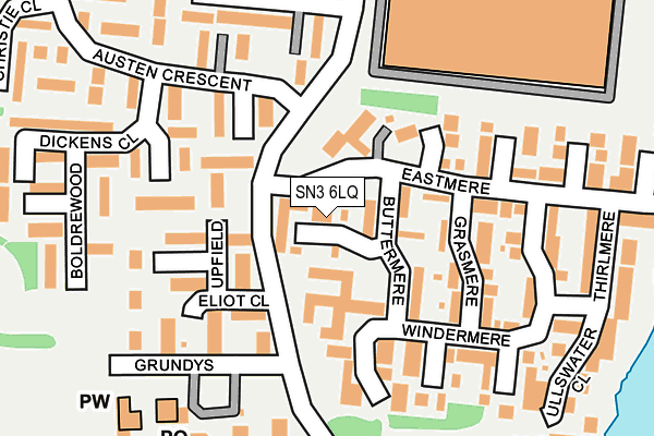 SN3 6LQ map - OS OpenMap – Local (Ordnance Survey)