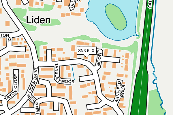 SN3 6LX map - OS OpenMap – Local (Ordnance Survey)