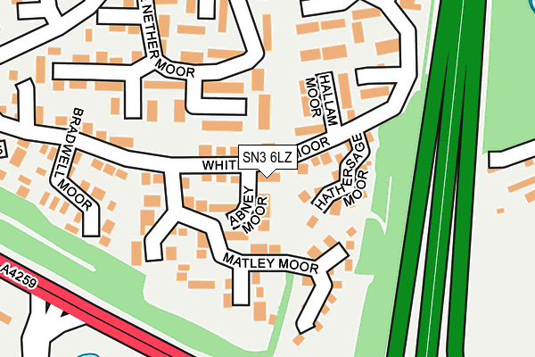 SN3 6LZ map - OS OpenMap – Local (Ordnance Survey)