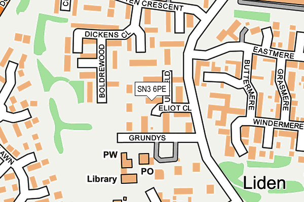 SN3 6PE map - OS OpenMap – Local (Ordnance Survey)