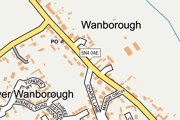 SN4 0AE map - OS OpenMap – Local (Ordnance Survey)