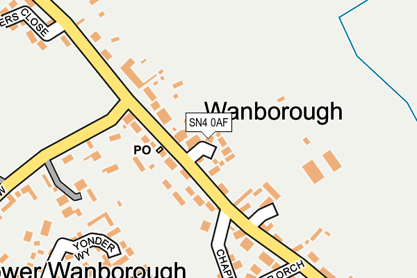 SN4 0AF map - OS OpenMap – Local (Ordnance Survey)