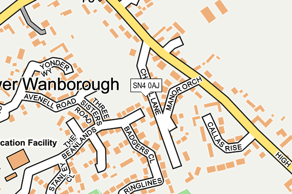 SN4 0AJ map - OS OpenMap – Local (Ordnance Survey)