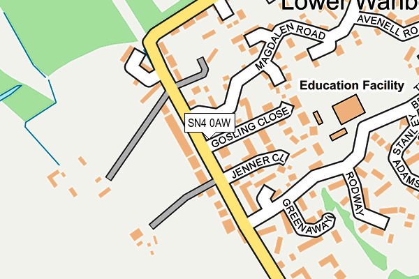 SN4 0AW map - OS OpenMap – Local (Ordnance Survey)