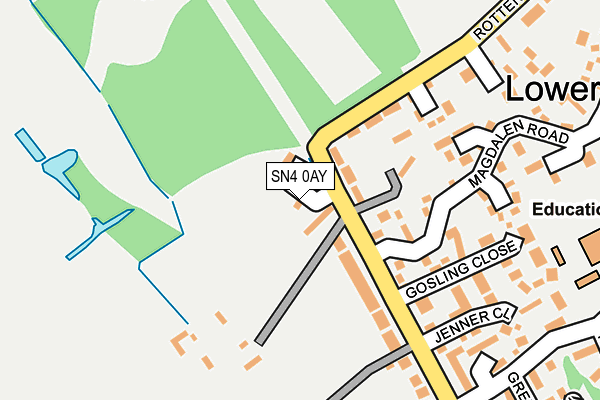 SN4 0AY map - OS OpenMap – Local (Ordnance Survey)