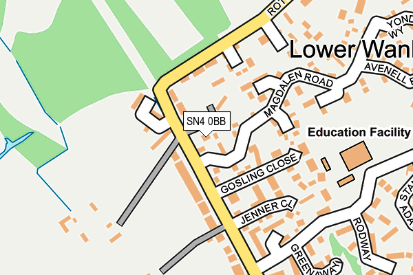 SN4 0BB map - OS OpenMap – Local (Ordnance Survey)