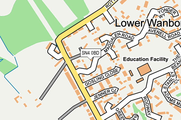 SN4 0BD map - OS OpenMap – Local (Ordnance Survey)