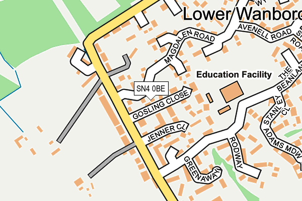 SN4 0BE map - OS OpenMap – Local (Ordnance Survey)