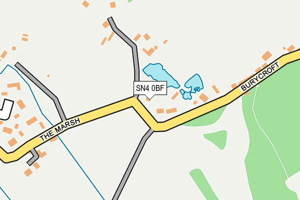 SN4 0BF map - OS OpenMap – Local (Ordnance Survey)