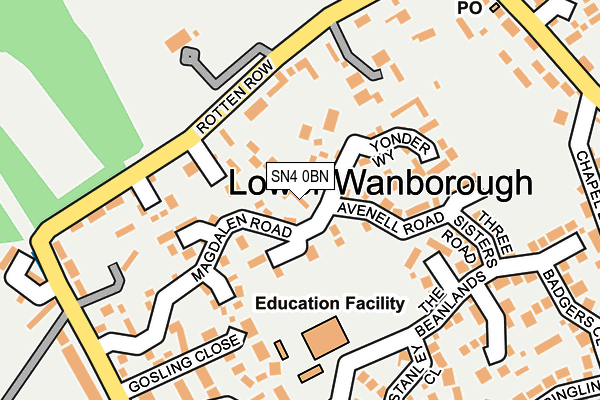 SN4 0BN map - OS OpenMap – Local (Ordnance Survey)