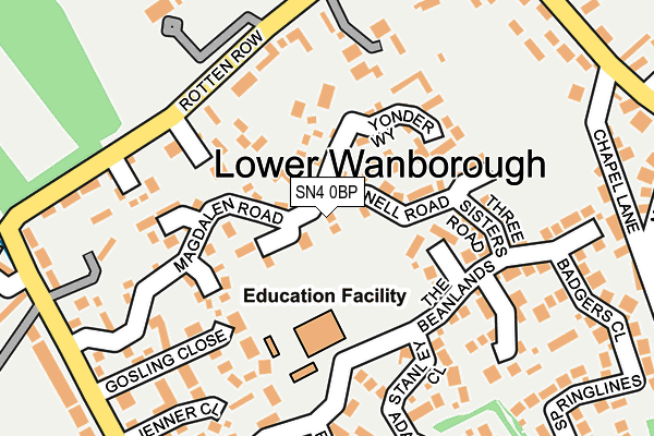 SN4 0BP map - OS OpenMap – Local (Ordnance Survey)