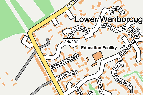 SN4 0BQ map - OS OpenMap – Local (Ordnance Survey)