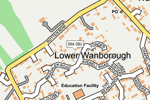 SN4 0BU map - OS OpenMap – Local (Ordnance Survey)