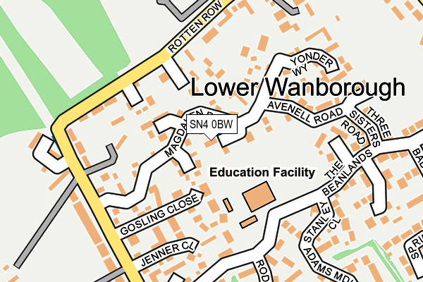 SN4 0BW map - OS OpenMap – Local (Ordnance Survey)