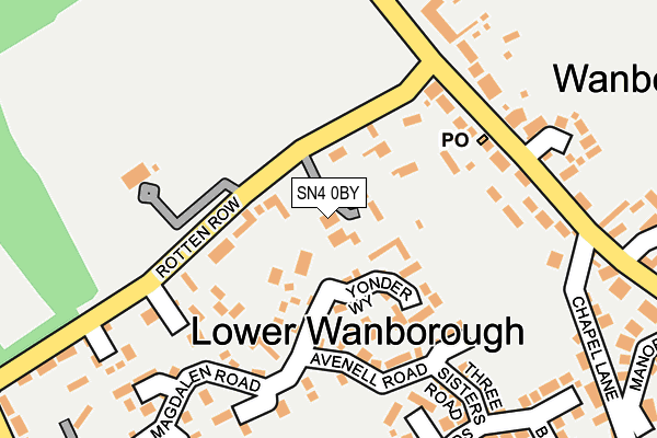 SN4 0BY map - OS OpenMap – Local (Ordnance Survey)