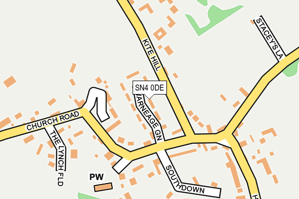 SN4 0DE map - OS OpenMap – Local (Ordnance Survey)