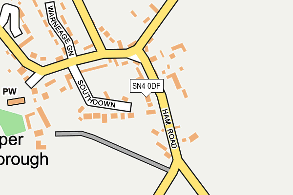 SN4 0DF map - OS OpenMap – Local (Ordnance Survey)