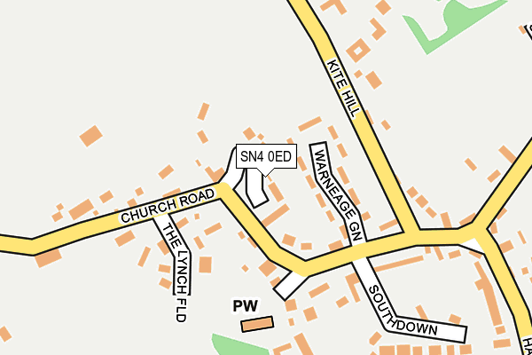 SN4 0ED map - OS OpenMap – Local (Ordnance Survey)