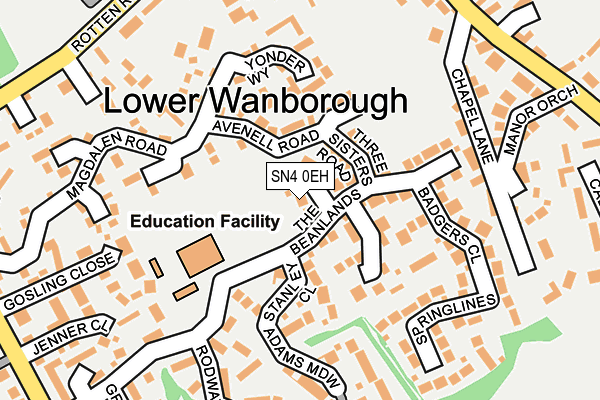 SN4 0EH map - OS OpenMap – Local (Ordnance Survey)