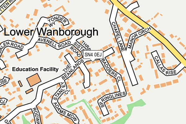 SN4 0EJ map - OS OpenMap – Local (Ordnance Survey)