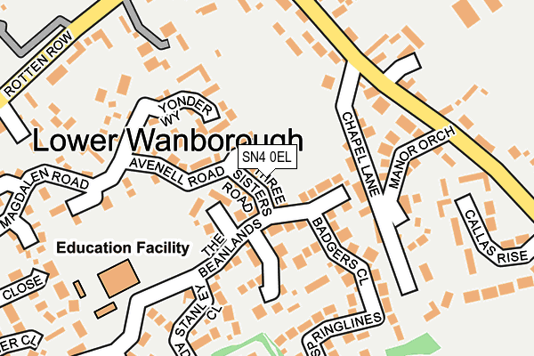 SN4 0EL map - OS OpenMap – Local (Ordnance Survey)