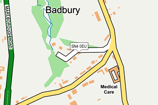 SN4 0EU map - OS OpenMap – Local (Ordnance Survey)
